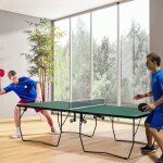 Plaque �paissietable de ping - pong int�rieure sur roues lit pliant set de ping - pong avec 2 raquettes ...