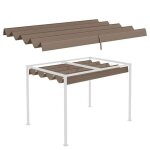 Plaque paissietoit de rechange pour pergola 285 x 2 m hydrofuge rtractable welle abri avec trous dvacuation ...