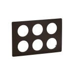 Plaque de finition - legrand - c�liane cp0110 - 2x3 postes (6) - noir mat - int�rieur