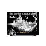 Plaque fun�raire en granit balade en pirogue