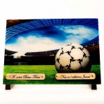 Plaque fun�raire en granit ballon de foot