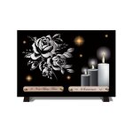 Plaque fun�raire en granit bouquet de roses