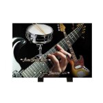 Plaque fun�raire en granit guitare �lectrique