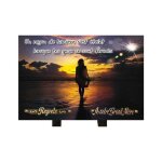 Plaque fun�raire en granit soleil couchant