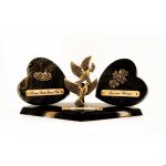 Plaque fun�raire moderne les deux colombes