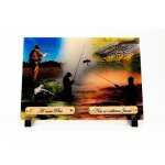 Plaque fun�raire moderne ? p�che en eau douce