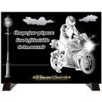 Plaque fun�raire motard