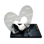 Plaque fun�raire � oiseau et c?ur �