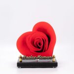 Plaque fun�raire originale et moderne coeur en rose