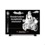 Plaque fun�raire personnalisable moto sportive