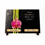 Plaque fun�raire personnalis�e ochid�e et bambou