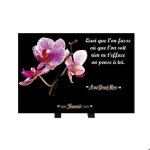 Plaque fun�raire personnalis�e ochid�e violette