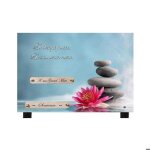Plaque fun�raire personnalis�e pile de pierre