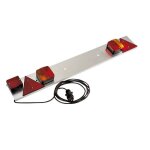 Plaque galvanise dclairage 1m05 - alimentation 4m - feux antibrouillard + triangles