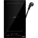 Plaque  induction 2 feux l30 x p51 cm table de cuisson  induction encastrable double plaque de cuisson ...