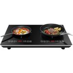 Plaque � induction 2 feux portable - jozsi 3600w vitroc�ramique tactile led minuterie verrouillage enfant ...