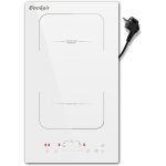 Plaque induction 2 feux prise verre cramique blanc plaque de cuisson deux feux encastrable 29cm 3500watts ...