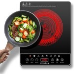 Plaque induction portable ultrixe 2200w surface c�ramique 10 niveaux de puissance plaque de cuisson induction ...