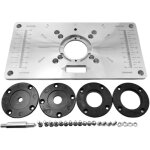 Plaque dinsertion de table en alliage daluminium avec 4 anneaux pour banc de travail du bois 235 mm x ...