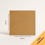 Plaque mdf brute 50x60 cm (500x600 mm) - �paisseur 3 mm - d�coupe bois rectangulaire pour bricolage d�co ...