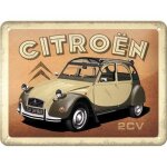 Plaque en m�tal - citro�n - 2cv - 15x20 cm - vintage - d�coratif