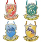 Plaques murales harry potter maisons poudlard - lot de 4