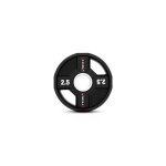 Plaque olympique en polyur�thane - hms - 25 kg - poign�es ergonomiques - compatibles barres olympiques ...