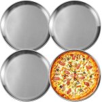 Plaques  pizza rondes en acier inoxydable lot de 4 plat  pizza en acier inoxydable 30cm plateau de ...