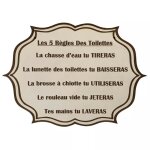 Plaque de porte toilettes - artisanal - bois - fixation coller ou visser - design humoristique - décoratif ... Plaque de porte toilettes - artisanal - bois - fixation coller ou visser - design humoristique - décoratif ...