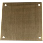 Plaque de propret� laiton - carr�e - 80 x 80 mm - perc�e - duval