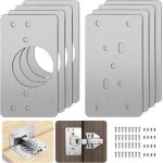Plaque de rparation de charnire darmoire avec trou8 pices supports de rparation plaques installation ...
