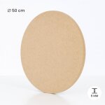Plaque rond de bois moyen mdf - diam�tre 50 cm - �paisseur 6 mm - finition lisse - id�al pour bricolage ...