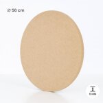 Plaque rond de bois moyen mdf - diam�tre 56 cm - �paisseur 6 mm - finition lisse - id�al pour bricolage ...