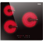 Plaque vitroc�ramique 3 feux encastrable plaque de cuisson 3 feux table vitro 3 foyers en verre cristal ...