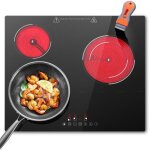 Plaque vitroc�ramique 3 foyers encastrableplaque de cuissontable de cuisson 59 cm 5200w 9 niveaux de ...