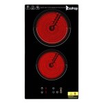 Plaque vitrocramique - 3000w - 2 foyers - touches sensitives - scurit enfants