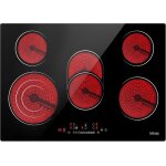 Plaque vitroc�ramique - iseasy - 5 foyers - 8600w - �cran tactile - verrouillage enfant