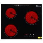 Plaque vitrocéramique - 5200w - 3 foyers - touches sensitives - sécurité enfants Plaque vitrocéramique - 5200w - 3 foyers - touches sensitives - sécurité enfants