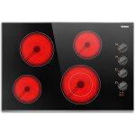 Plaque vitrocéramique 77 cm encastrabletable de cuisson vitro 4 foyers avec commande par boutonplaque ... Plaque vitrocéramique 77 cm encastrabletable de cuisson vitro 4 foyers avec commande par boutonplaque ...