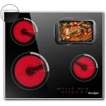 Plaque vitroc�ramique encastrable 4 feux 59 cmbord inoxdouble foyers ovales6700ws�curit� enfantssans ...