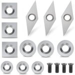 Plaquettes de coupe en carbure 12 pièces outils tournage bois inserts en carbure gouges tournage bois ... Plaquettes de coupe en carbure 12 pièces outils tournage bois inserts en carbure gouges tournage bois ...
