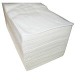Plasticaps lot de 100 serviettes jetables en tissu spunlace de 40 x 80 cm blanc