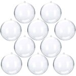 Plastique acrylique transparent remplissable boules 10 boules de boules transparentes pour la d�coration ...