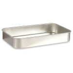 Plat gratin argent aluminium (23 5 x 6 x 36 cm)