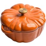 Plat de cuisson pour potiron cocotte en fonte émaillée forme de potiron plus créative couvercle non revêtu ... Plat de cuisson pour potiron cocotte en fonte émaillée forme de potiron plus créative couvercle non revêtu ...