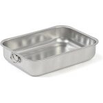 Plat de cuisson rectangulaire inox - woopso - 30x22 cm - hauteur 7 cm - rev�tement antiadh�sif - sans ...