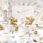 Plat - easy life - christmas light - porcelaine - blanc - forme sapin