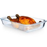 Plat � four en verre - vilde - 295x175x5 cm - 16 l - r�sistant de - 30�c � + 400�c - poign�es pratiques ...