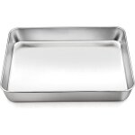 Plat À gratin profond rectangulaire en acier inoxydable pour four 265 x 205 x 5 cm plaque de cuisson ... Plat À gratin profond rectangulaire en acier inoxydable pour four 265 x 205 x 5 cm plaque de cuisson ...