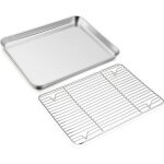 Plat  rtir avec grille acier inoxydable facile  nettoyer pour cuisson au four405 x 305 x 25 cm